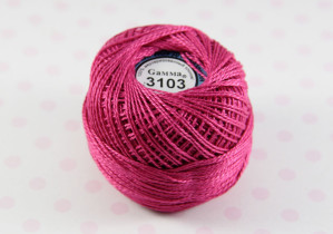 Пряжа Ирис 100% хлопок 10г 82м №3103 яр.малиновый