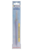 Для вязания " Gamma" RHT крючок с прорезин. ручкой алюминий d 3. 5 мм 14. 5 см в блистере c покрытием