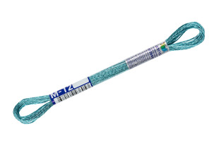 Нитки для вышивания " Gamma" мулине NM металлик 100% полиэстер 8 м М- 12 бирюзовый