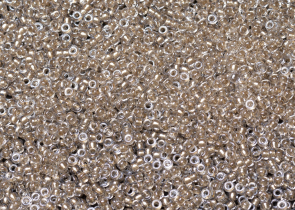 Бисер Япония MIYUKI Seed Beads 15/0 5г 1521 кристалл игристый бежевая линия внутри