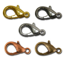  Замок для бус "карабин" большой DB-01/5 16 мм 5 шт №03 под черный никель