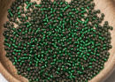 Бисер Япония круглый 11/0 10г 0036F зеленый изумруд матовый, серебряная линия внутри