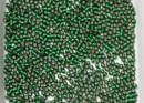 Бисер Япония круглый 11/0 10г 0036F зеленый изумруд матовый, серебряная линия внутри